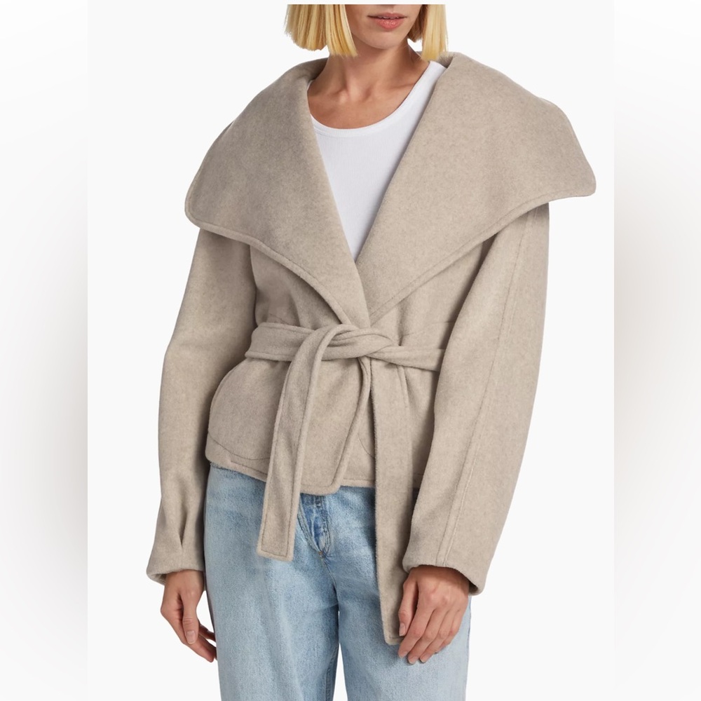 LIKE NEW FREE PEOPLE MINA FLEECE TIE JACKET